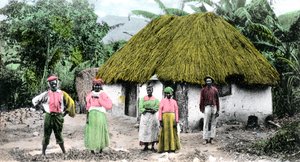 Egy jamaicai falu, 1900-as évek alkotó: Unbekannt