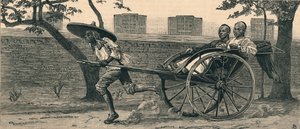 Egy Jinriksha vagy kínai kézi kocsi, 1883. alkotó: Unbekannt