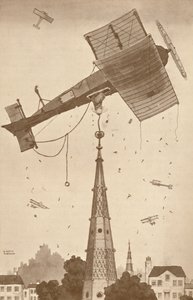 Egy hurokhurok mélyen gondolkodva vakarja a fejét egy nehéz probléma miatt, 1927 alkotó: Unbekannt