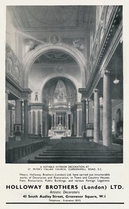 Figyelemre méltó belső dekoráció a Szent Péter olasz templomban, 1933 alkotó: Unbekannt