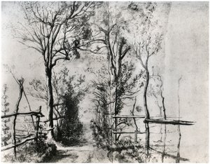 Fákkal határolt ösvény, 1620-1625, 1958 alkotó: Unbekannt