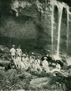 Piknik parti Maracas Fallsban, Trinidadban Sir A. Moloneyval és Partyval, 1902. alkotó: Unbekannt