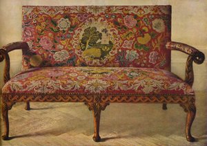 Egy Queen Anne Settee kárpitozva Petit Pointban, 1900, 1936 alkotó: Unbekannt