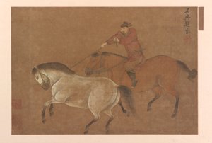 Egy lovat lasszózó lovas, Ming-dinasztia, 1369-1644. alkotó: Unbekannt