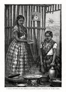 Vidéki konyha a Tierras Calientesben, Mexikóban, 1877 alkotó: Unbekannt