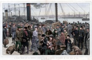Tanulmány az életből a Princes leszállóhelyén, Liverpool – Tűz pusztította el, 1874. július 28. alkotó: Unbekannt