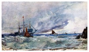Tanulmány az égről és a tengerről egy hajó fedélzetéről Tarifánál, 1901 alkotó: Unbekannt