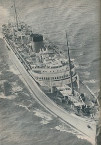 Egy Twin-Screw motorhajó, a Stirling-kastély, amelyet Harland és Wolff épített, 1937 alkotó: Unbekannt
