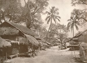 Tipikus burmai falusi jelenet, 1900. alkotó: Unbekannt