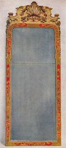 Nagyon ritka c1720-as mólóüveg vörös lakkal díszített keretben, c1720, 1936 alkotó: Unbekannt