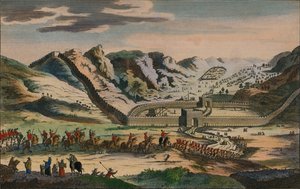 Kilátás az ünnepelt Kínai Nagy Falra, 1782 alkotó: Unbekannt
