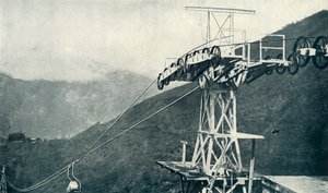Kilátás egy kötélvasútra vagy kötélpályára, 1922. alkotó: Unbekannt