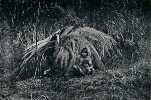 Egy Yaghan kunyhó Fuegiában, 1911 alkotó: Unbekannt