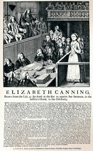 Részlet 1754-ből Elizabeth Canning 1915-ös esetéről alkotó: Unbekannt