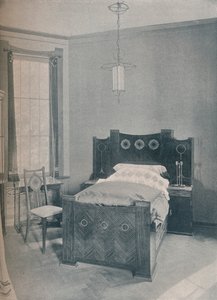 Egy gyermekágy, amelyet Peter Behrens tervezett, TD Heymann kivitelezett, 1901 alkotó: Unbekannt