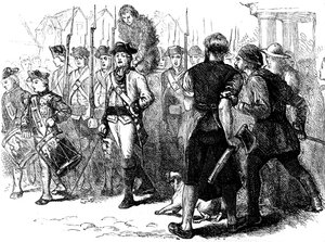 Egy kátrányos és tollas vidéki, Amerika, 1770-es évek c1880 alkotó: Unbekannt