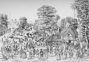 Ünnep Horselydownban, Southwarkban, 1590-ben, 1904-ben alkotó: Unbekannt