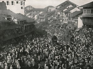 Egy nagyszerű bennszülött körmenet, Bombay, India, 1895. alkotó: Unbekannt