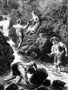 Egy csapat fiatal horgász alkotó: Unbekannt