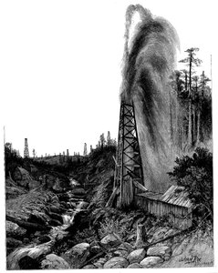 Egy dagasztó a pennsylvaniai olajmezőkön, USA, 1886 alkotó: Unbekannt