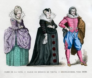 Egy udvarhölgy, Marie de Medici özvegyként és úriember, c1620 1882-1884 alkotó: Unbekannt