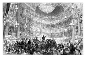 Az Anti-Corn Law League találkozója a londoni Drury Lane Theatre-ben, 1838 c1895 alkotó: Unbekannt