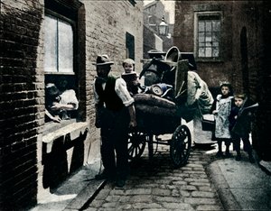 Egy költözés a londoni Slumopolisban, 1901 1901 alkotó: Unbekannt