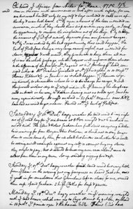Egy oldal John Newton folyóiratából, 1750-1754, 1965 alkotó: Unbekannt