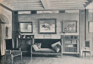 Egy szoba Monsieur G. Roucher párizsi rezidenciájában, Maurice Dufrene bútoraival, 1909 alkotó: Unbekannt