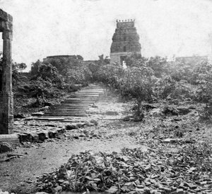 Egy romos templom Madras közelében, Indiában, 1874 alkotó: Unbekannt