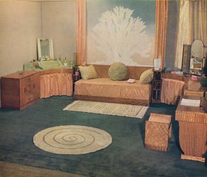 Egy kis hálószoba, amelyet a londoni Heal & Son Ltd. rendezett be, 1935 alkotó: Unbekannt