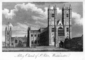 Szent Péter apátsági templom, Westminster, London, 1805 alkotó: Unbekannt