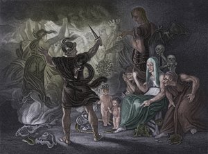 IV. felvonás i. jelenet a Macbethből, 19. század alkotó: Unbekannt