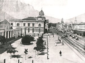 Adderley Street, a Commercial Exchange és a Standard Bank, Cape Town, Dél-Afrika, 1895. alkotó: Unbekannt