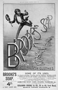 A Brookes Monkey márkájú szappan hirdetése, 1889 alkotó: Unbekannt
