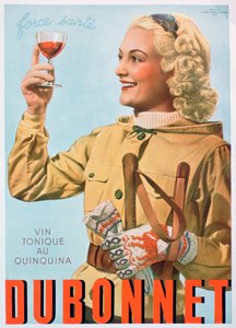 Dubonnet tonik bor reklámja, 1938 alkotó: Unbekannt
