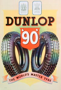 Dunlop 90 gumiabroncs hirdetése, 1935 alkotó: Unbekannt