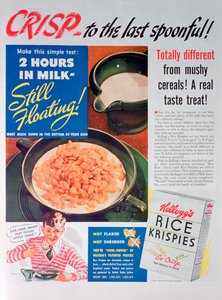A Kelloggs Rice Krispies reklámja, 1939 alkotó: Unbekannt