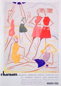 Krepe-Tex fürdőruhák hirdetése, 1935 alkotó: Unbekannt
