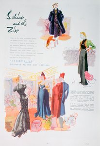 ICI villámszínű műanyag cipzárak hirdetése, 1937 alkotó: Unbekannt