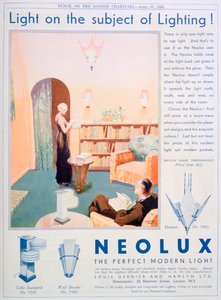 Neolux lámpatestek hirdetése, 1931 alkotó: Unbekannt