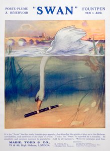 Swan töltőtollak hirdetése, c1906 alkotó: Unbekannt