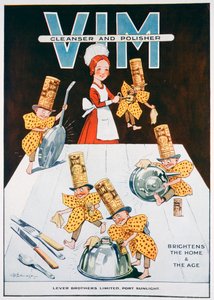Advert for Vim cleanser and polisher, 1919 alkotó: Unbekannt