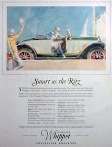 Az Overland Whippet Collegiate Roadster autó hirdetése, 1927 alkotó: Unbekannt