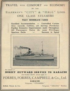 Reklám az Ellermans gőzösökhöz, 1936. alkotó: Unbekannt