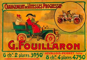 Fouillaron autók hirdetése, c1900s alkotó: Unbekannt