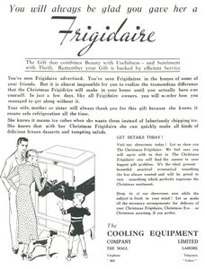 Frigidaire hűtők reklámja, 1936. alkotó: Unbekannt