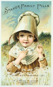 A Shaker Family Pills reklámja, 1891 alkotó: Unbekannt