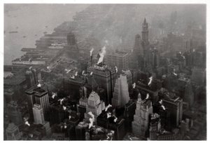 Manhattan légifelvétele, New York City, USA, egy Zeppelinről, 1928 1933 alkotó: Unbekannt