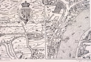 „Agas” londoni térkép, c1561 alkotó: Unbekannt